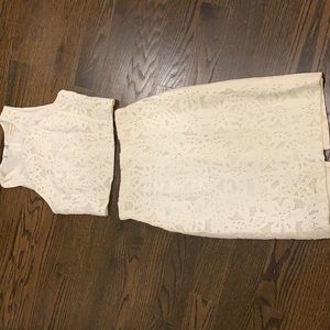 Rebecca Taylor White Lace Crop Top